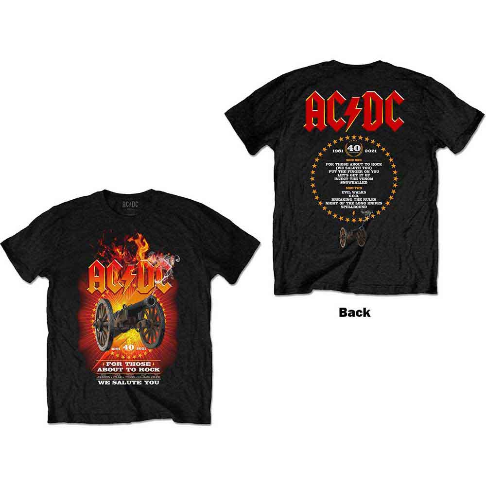 AC/DC | FTATR 40th Flaming - T-Shirt Black