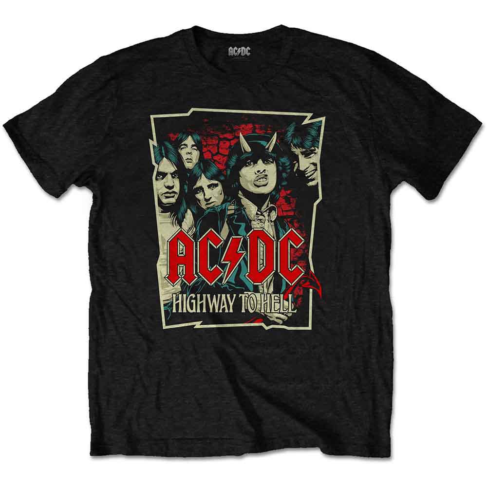 AC/DC | Highway To Hell Sketch - T-Shirt Black