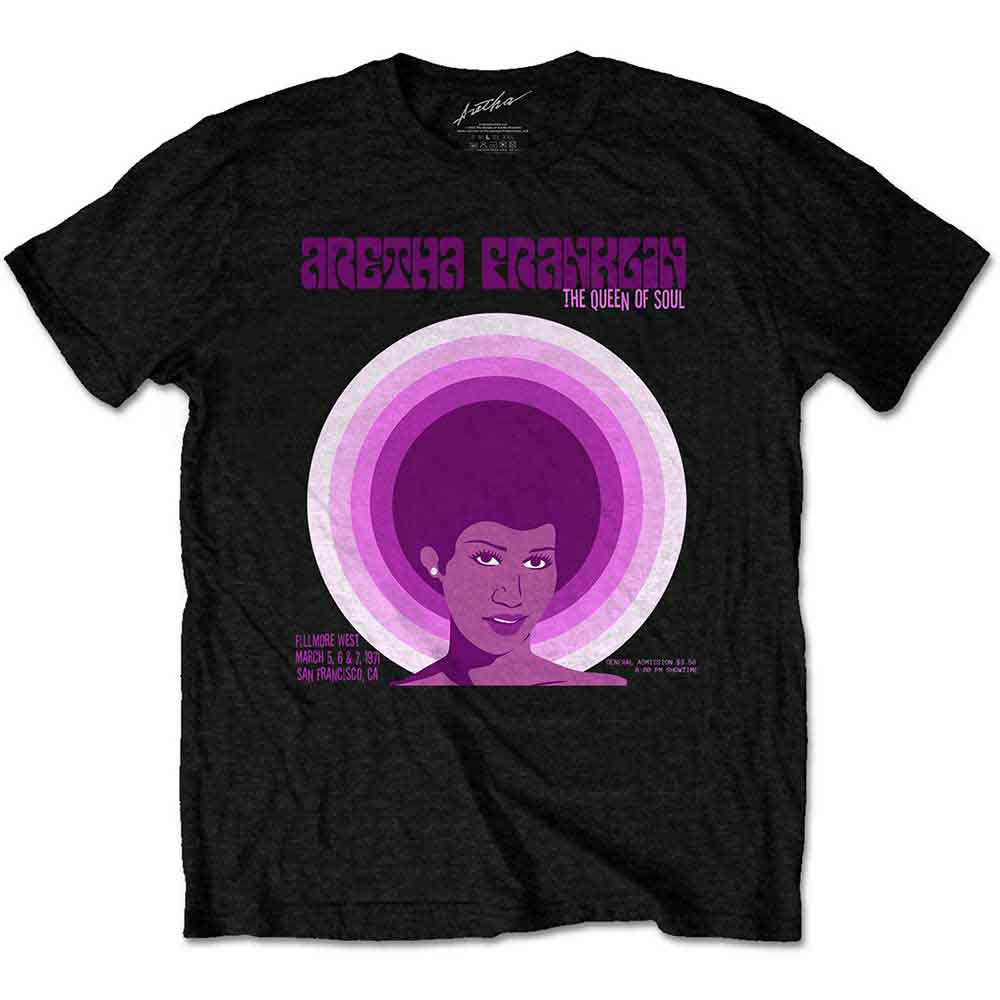 Aretha Franklin | Fillmore West '71 - T-Shirt Black