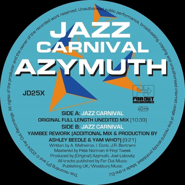 Azymuth | Jazz Carnival (Original Full Length Unedited Mix) - Vinyl