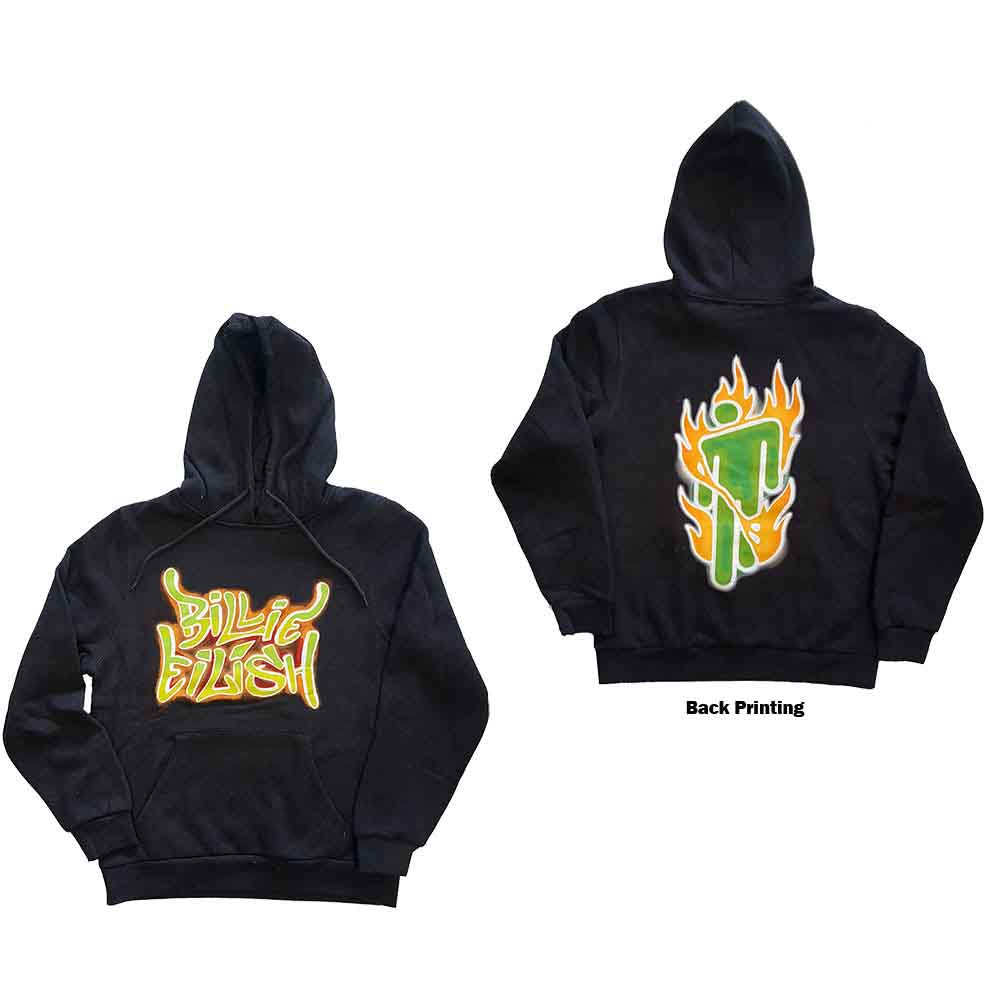 Billie Eilish | Airbrush Flames Blohsh - Sweatshirt Grey