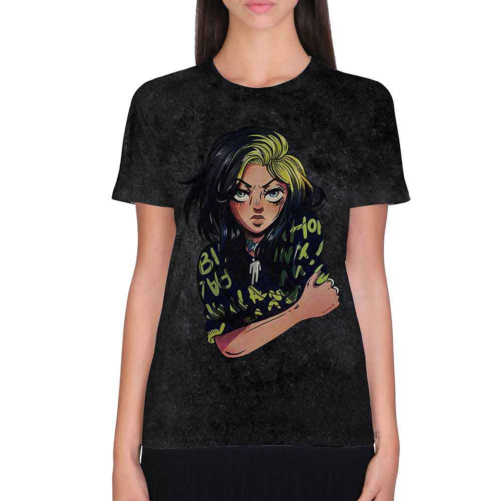 Billie Eilish | Anime Billie - T-Shirt Black
