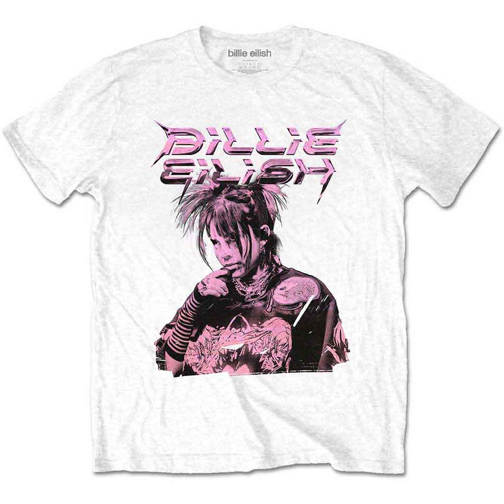Billie Eilish | Purple Illustration - T-Shirt White