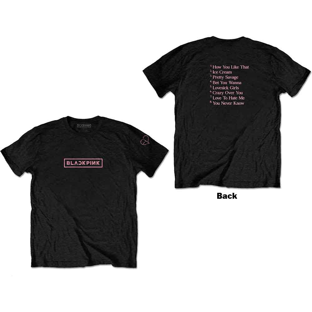 BLACKPINK | The Album Track list - T-Shirt Black