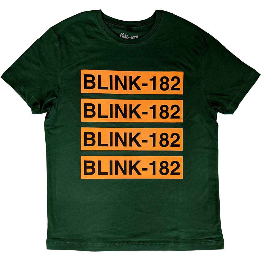 Blink-182 | Logo Repeat - T-Shirt Green