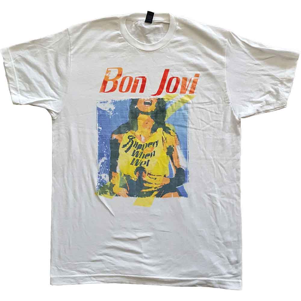 Bon Jovi | Slippery When Wet Original Cover - T-Shirt White