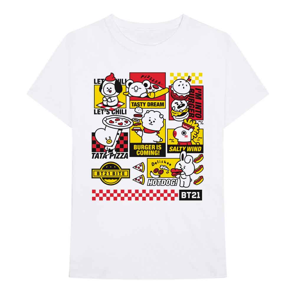 BT21 | Bite Fast Food - T-Shirt White