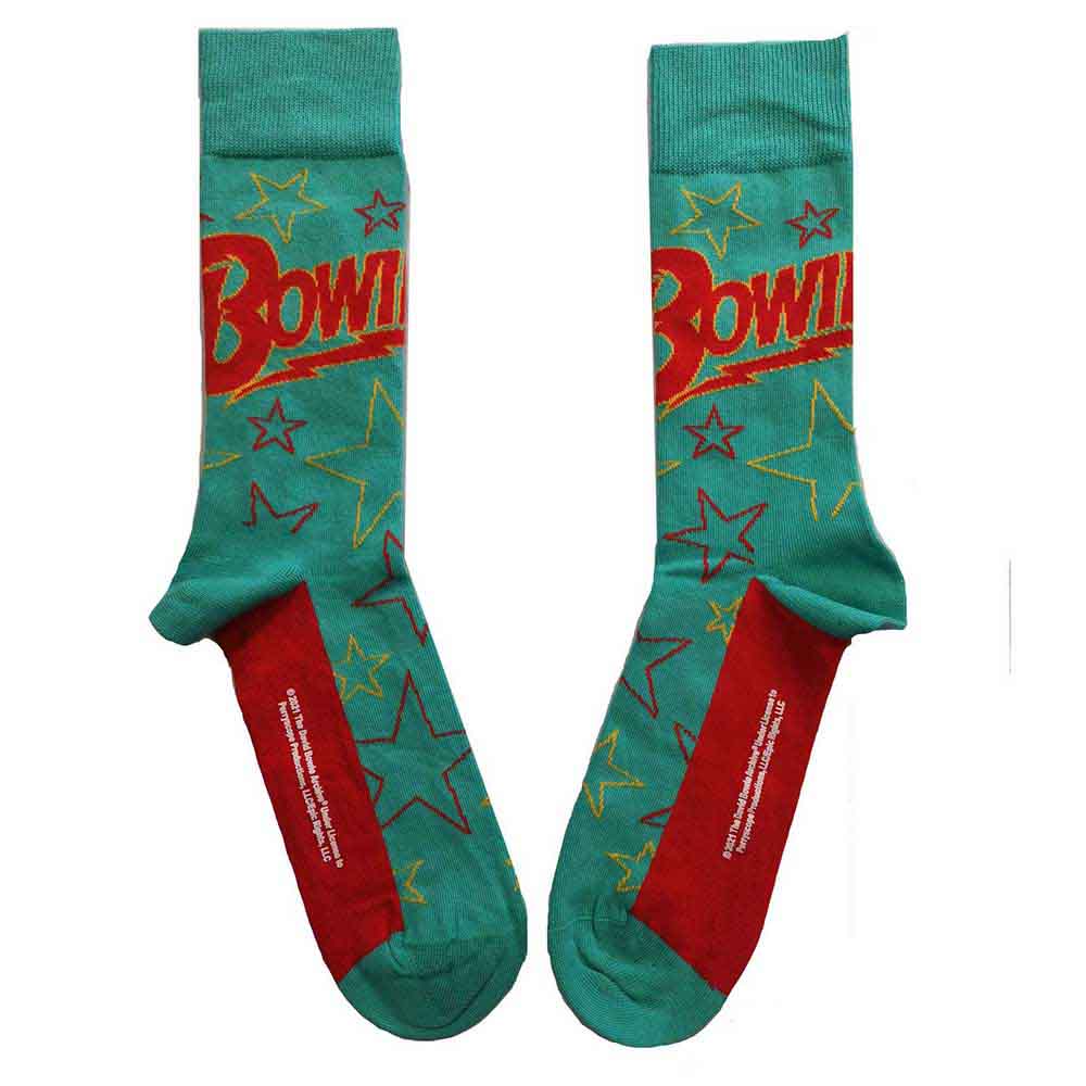 David Bowie | Stars Outline - Socks Green