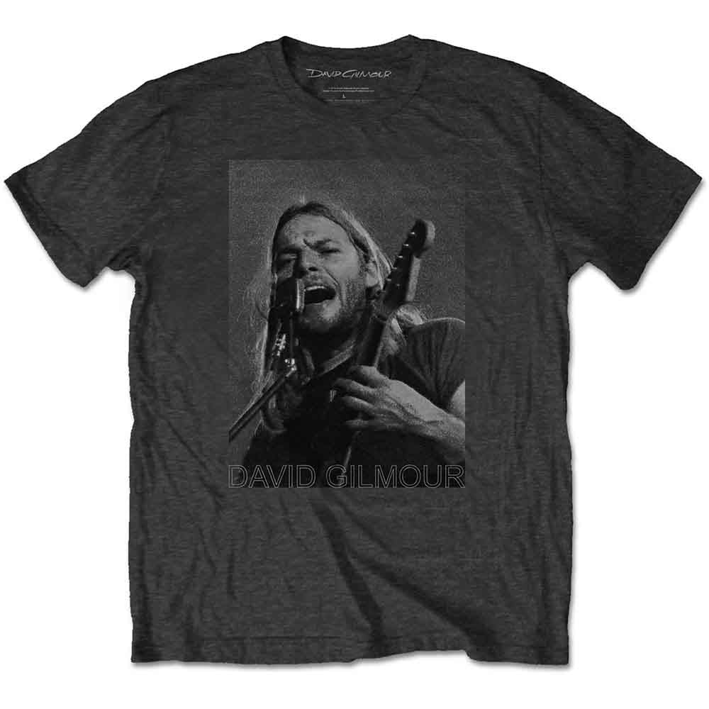 David Gilmour | On Microphone Half-tone - T-Shirt Grey