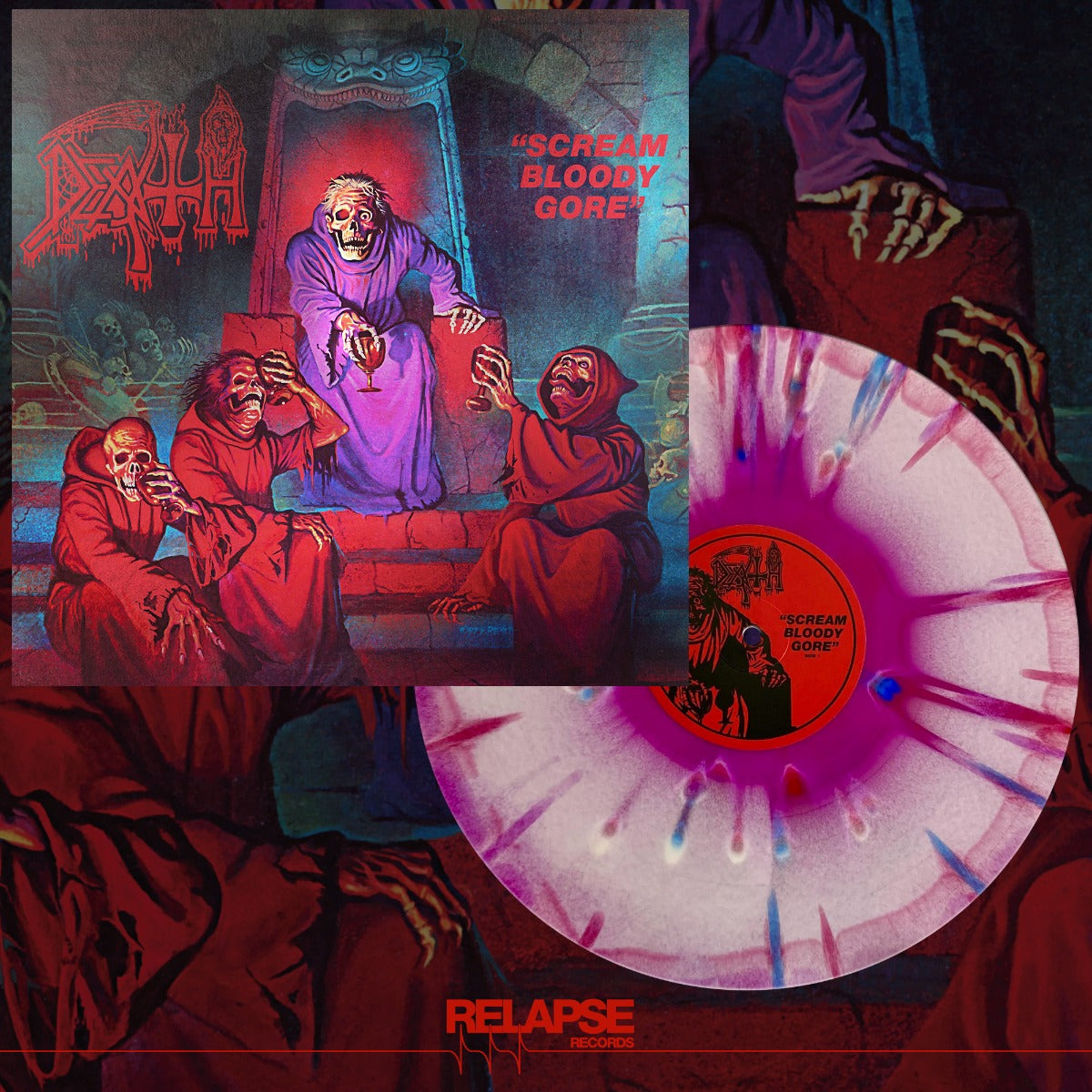 Death | Scream Bloody Gore (Colored Vinyl, Violet, White, Red, Splatter) - Vinyl