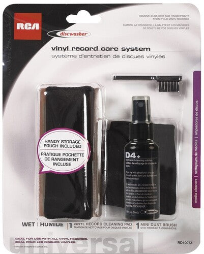 Discwasher | Discwasher RD1007Z D4+ Record Care System Inlcudes - Fluid, Brush & Storage Bag - Turntable Accessories