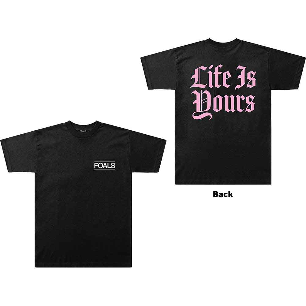 Foals | Life Is Yours Text - T-Shirt Black