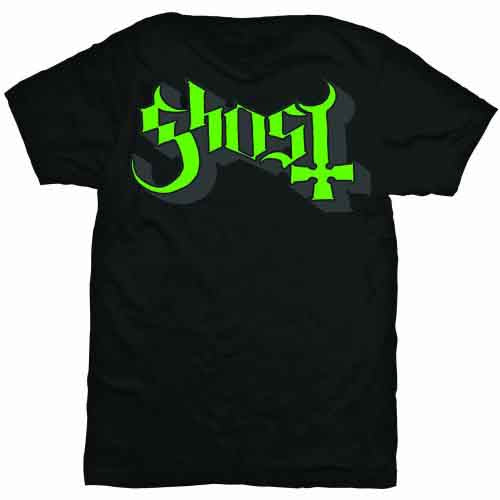 Ghost | Green/Grey Keyline Logo - T-Shirt Black