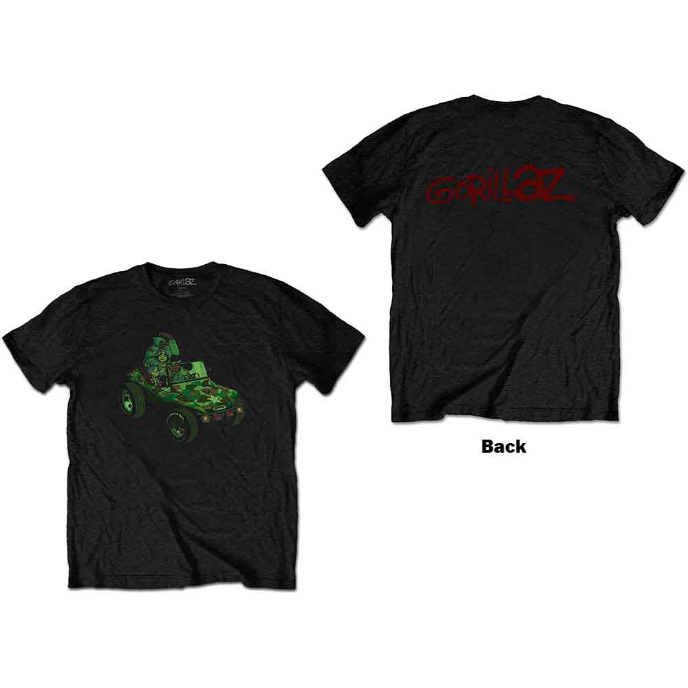 Gorillaz | Group Green Geep - T-Shirt Black