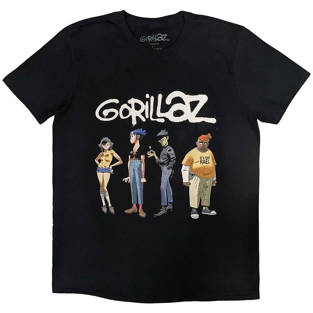 Gorillaz | Spray Logo Group - Black