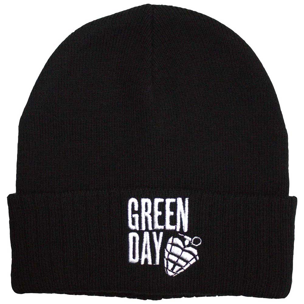 Green Day | Stacked Logo & Grenade - Black