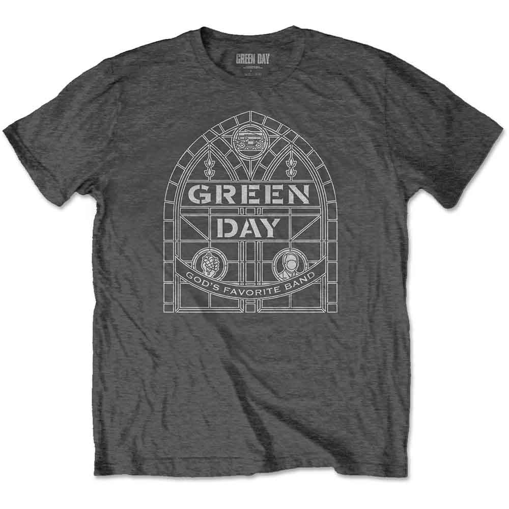 Green Day | Stained Glass Arch - T-Shirt Grey