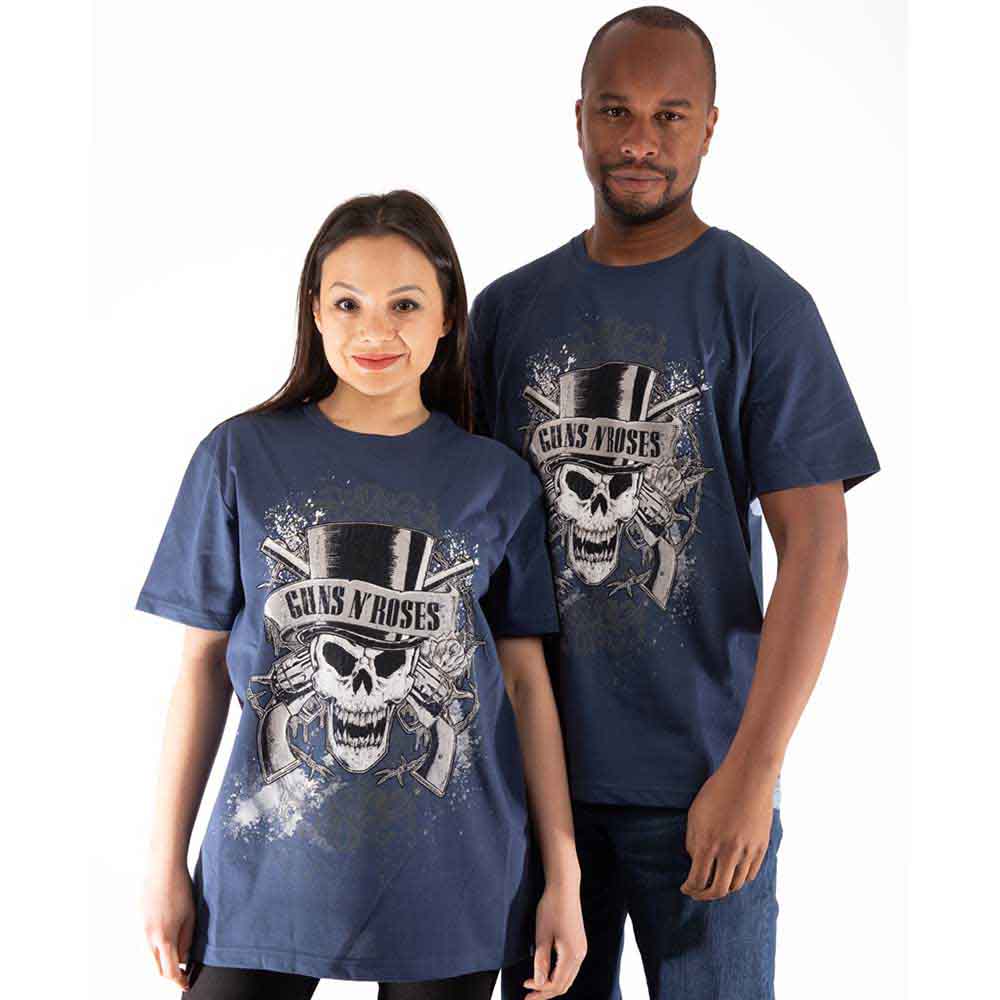Guns N' Roses | Faded Skull - T-Shirt Blue