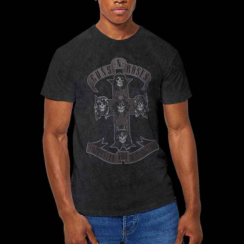 Guns N' Roses | Monochrome Cross - T-Shirt Black
