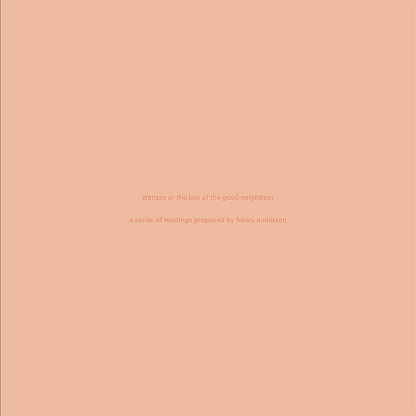 HENRY ANDERSEN | Stanzas Or The Law Of The Good Neighbour - Vinyl