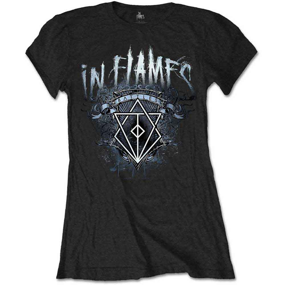 In Flames | Battles Crest - T-Shirt Black