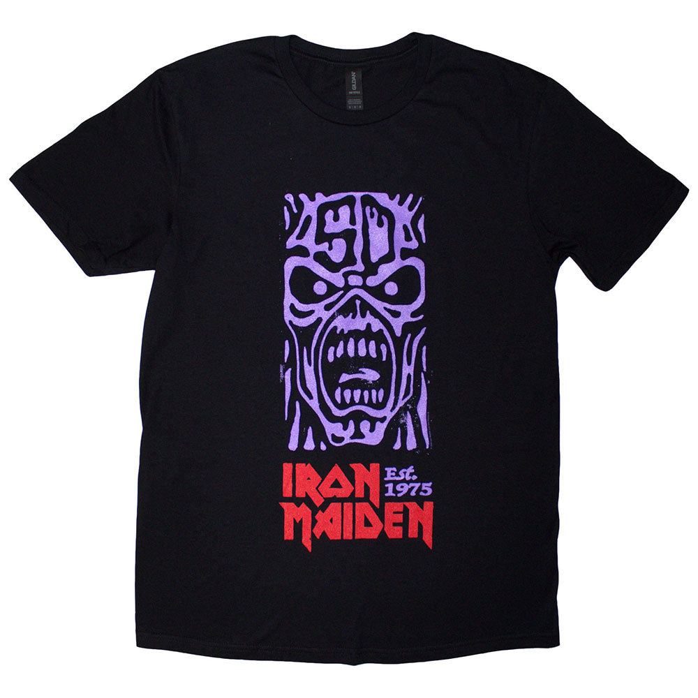 Iron Maiden | Est. 1975 Stamp Logo Purple - Black