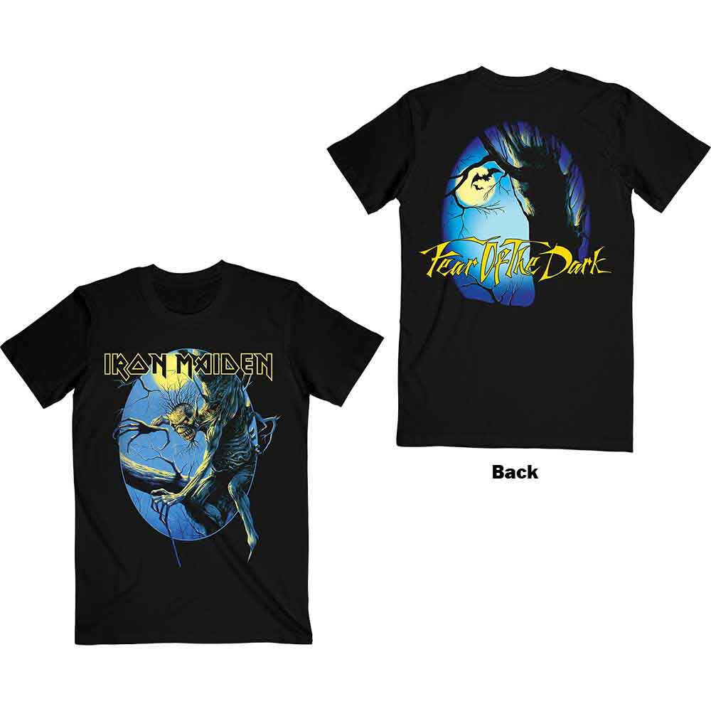 Iron Maiden | Fear of the Dark Oval Eddie Moon - T-Shirt Black