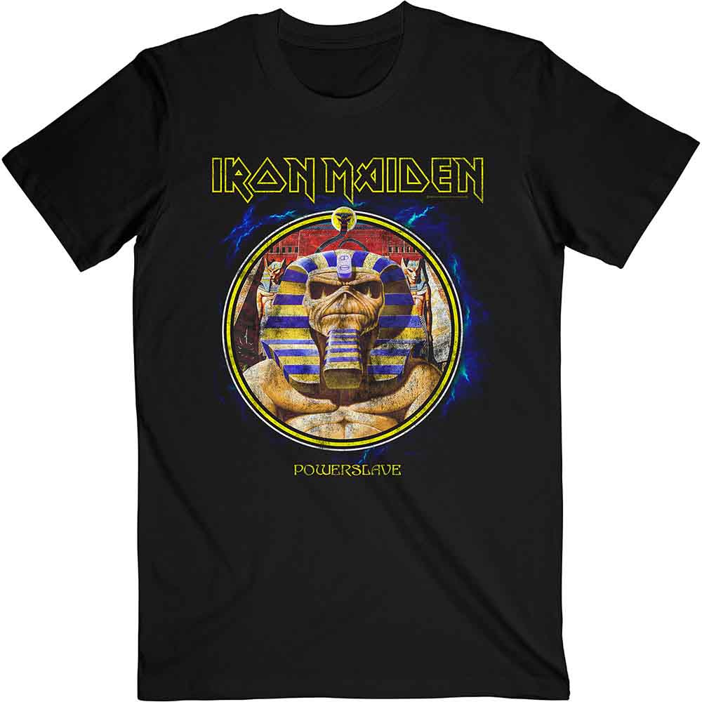 Iron Maiden | Powerslave Mummy Circle - T-Shirt Black