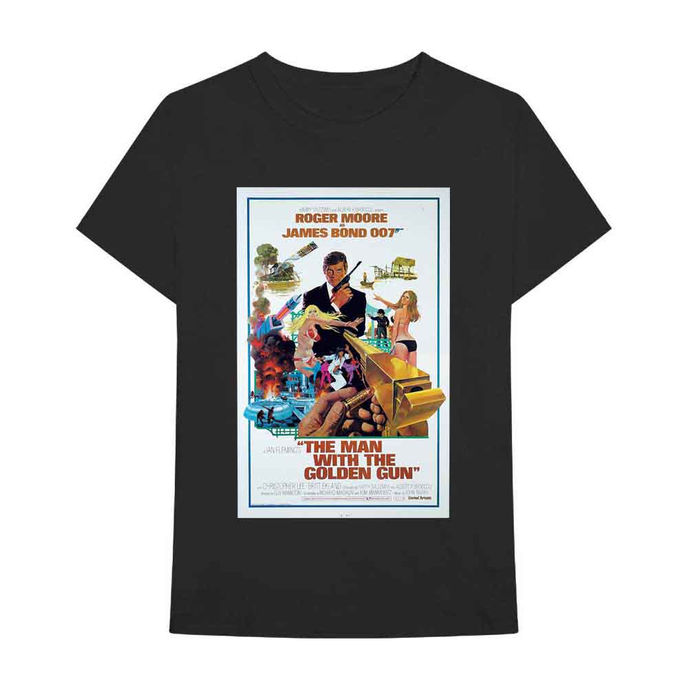 James Bond 007 | The Man With The Golden Gun Poster - T-Shirt Black