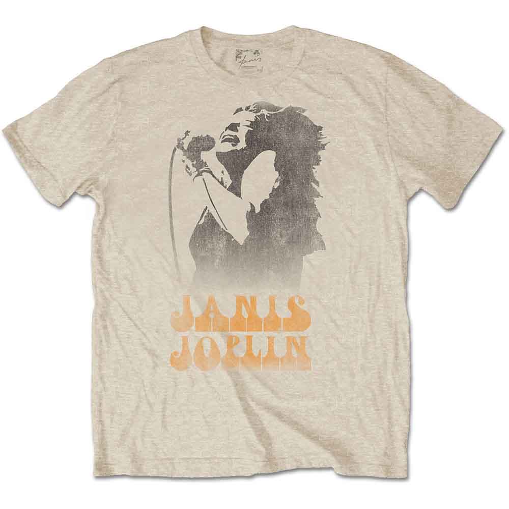 Janis Joplin | Working The Mic - T-Shirt Neutral