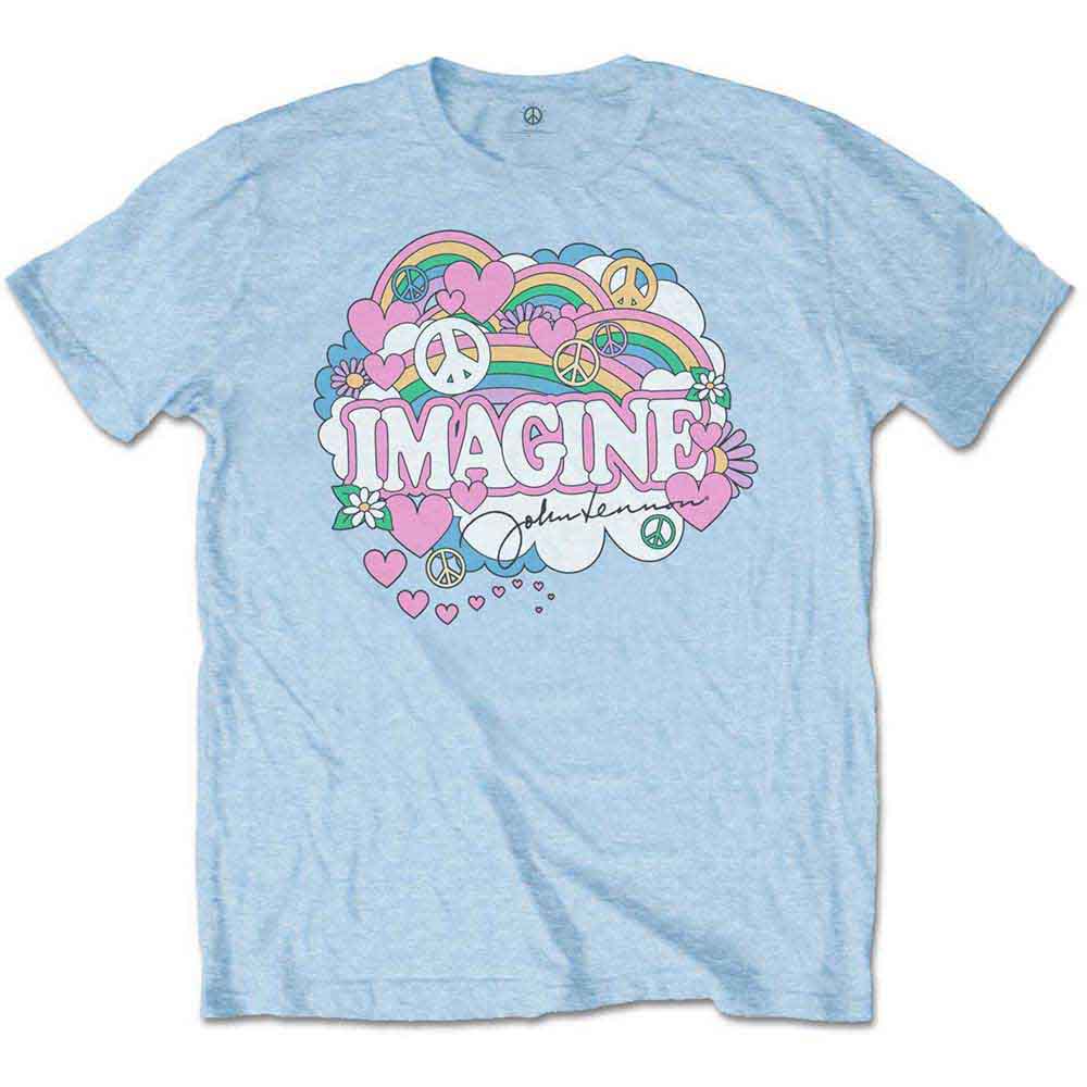 John Lennon | Rainbows, Love & Peace - T-Shirt Blue