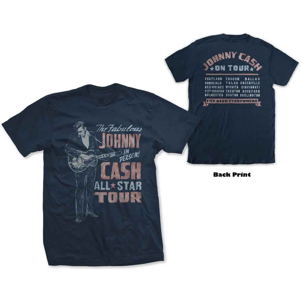Johnny Cash | All Star Tour - T-Shirt Blue
