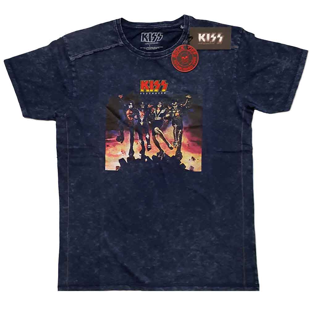Kiss | Destroyer - T-Shirt Blue