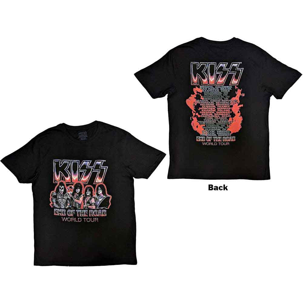 Kiss | End Of The Road Tour Red - T-Shirt Black