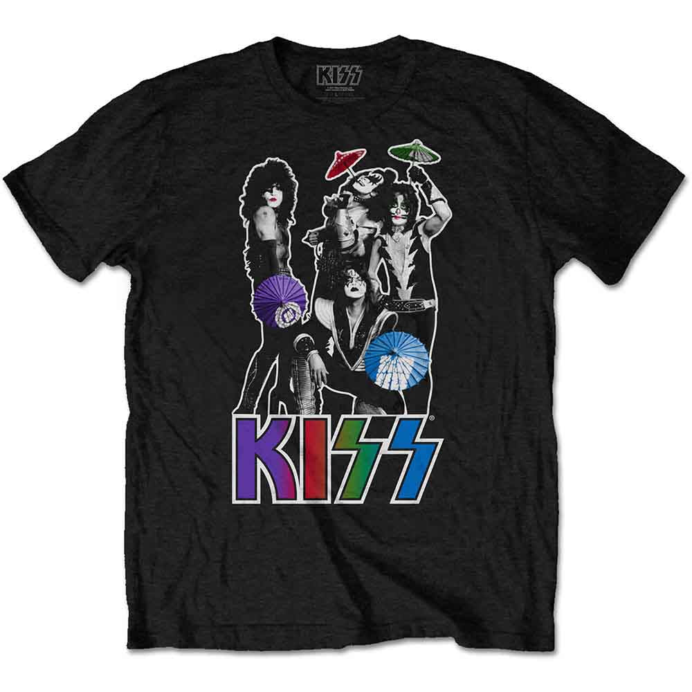 Kiss | Umbrellas - T-Shirt Black