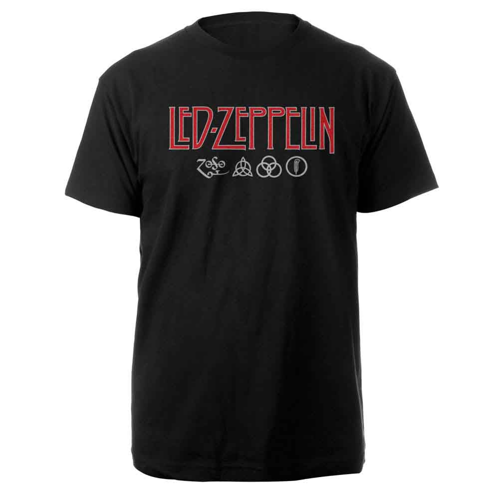 Led Zeppelin | Logo & Symbols - T-Shirt Black