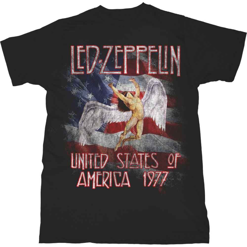 Led Zeppelin | Stars N' Stripes USA '77. - T-Shirt Black