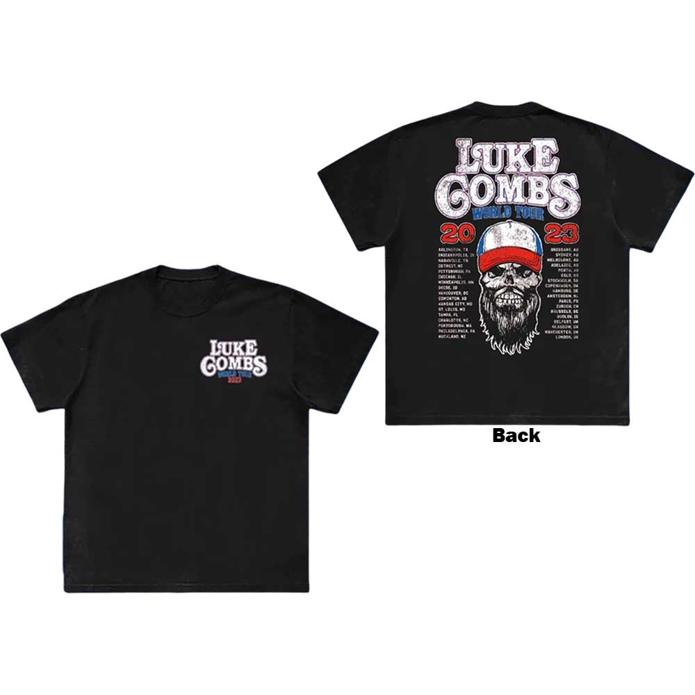 Luke Combs | Tour '23 Skull - T-Shirt Black