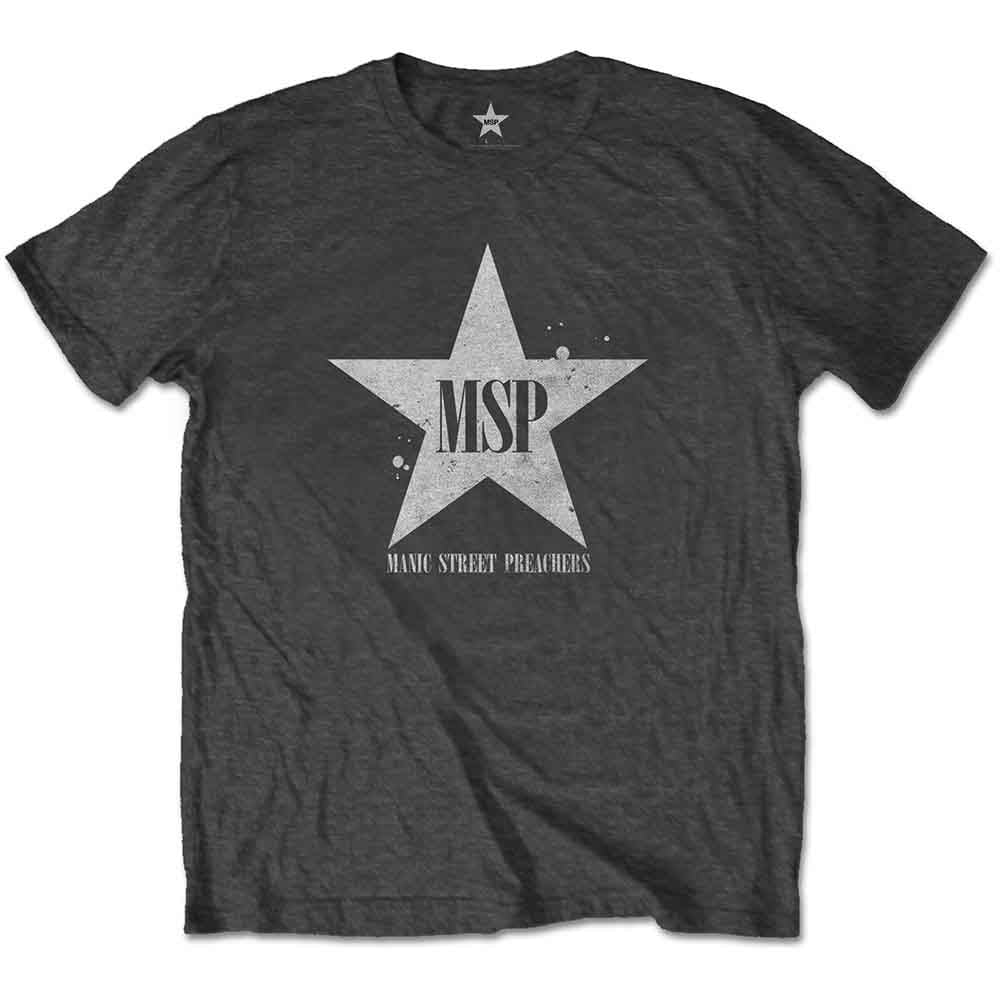 Manic Street Preachers | Classic Distressed Star - T-Shirt Grey