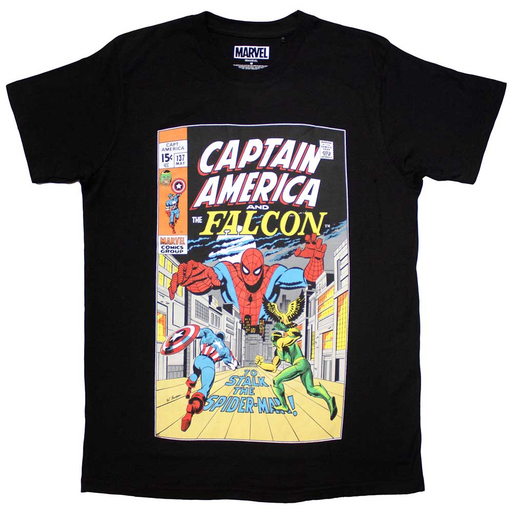Marvel Comics | Captain America & Falcon Comic Cover - Black
