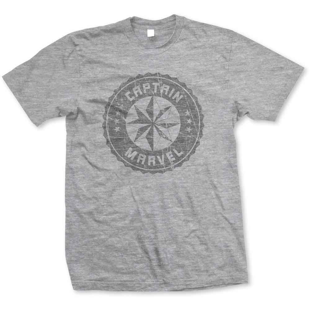 Marvel Comics | Captain Marvel Grey Circle - T-Shirt Grey