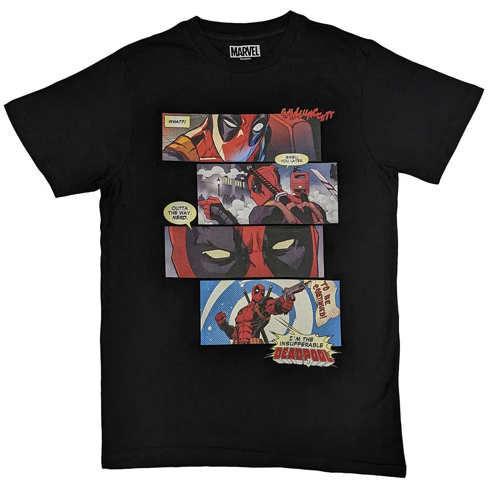 Marvel Comics | Deadpool Strips - T-Shirt Black