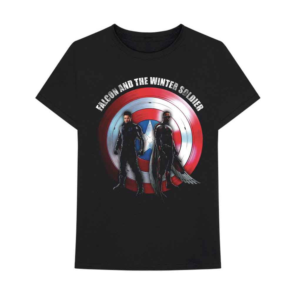 Marvel Comics | Falcon & Winter Soldier Shield Logo - Black