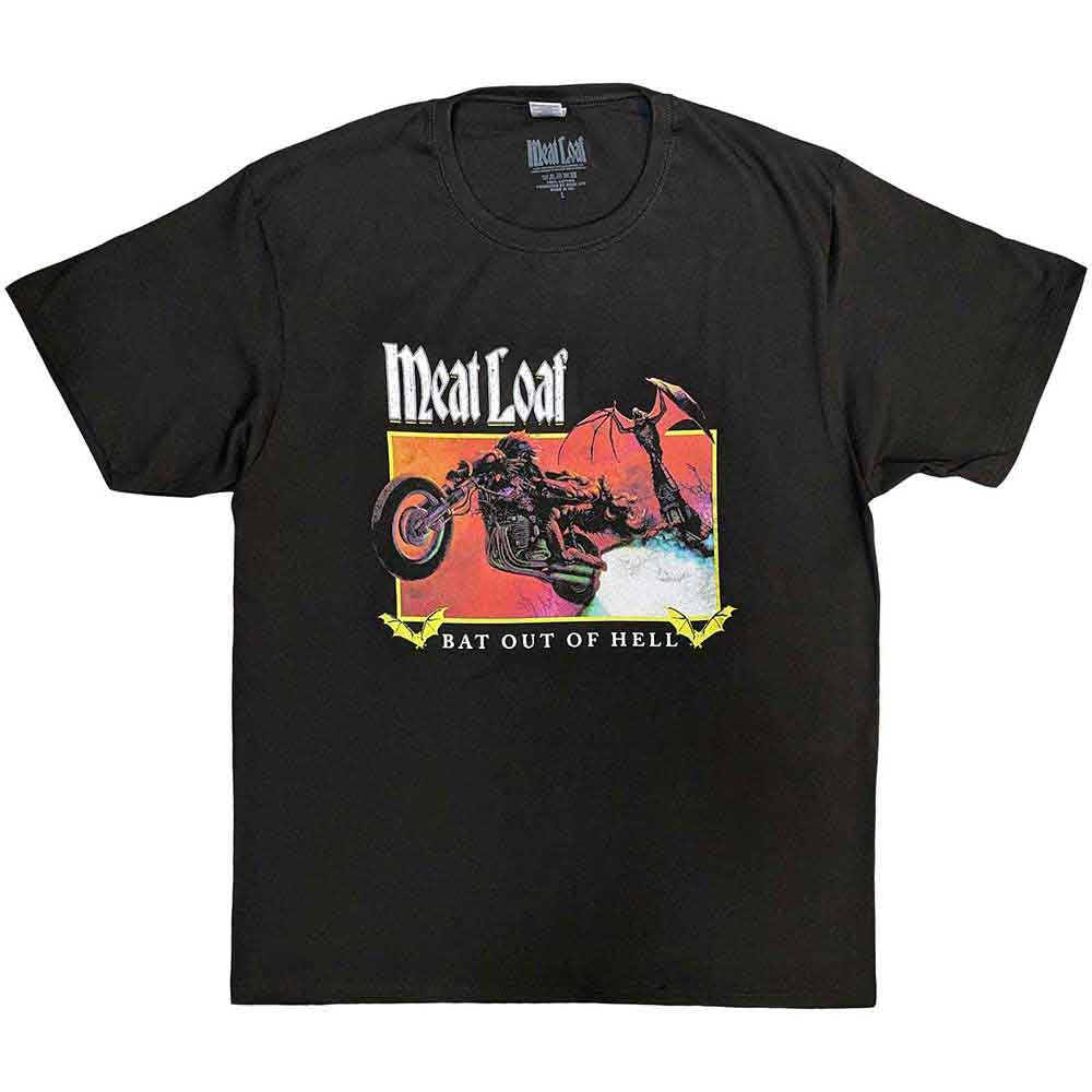 Meat Loaf | Bat Out Of Hell Rectangle - T-Shirt Grey