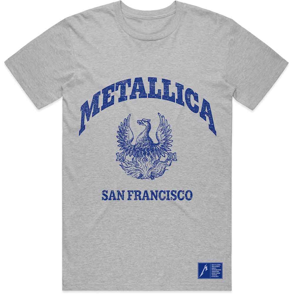 Metallica | College Crest - T-Shirt Grey
