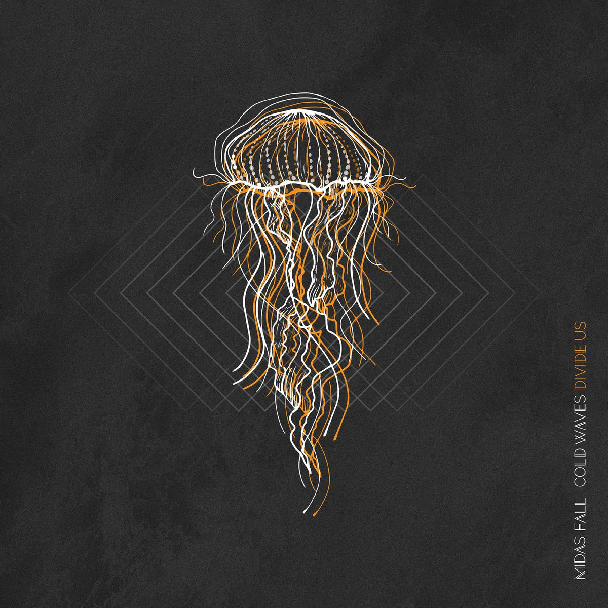 Midas Fall | Cold Waves Divide Us (CLEAR WITH ORANGE & BLACK SPLATTER VINYL) - Vinyl