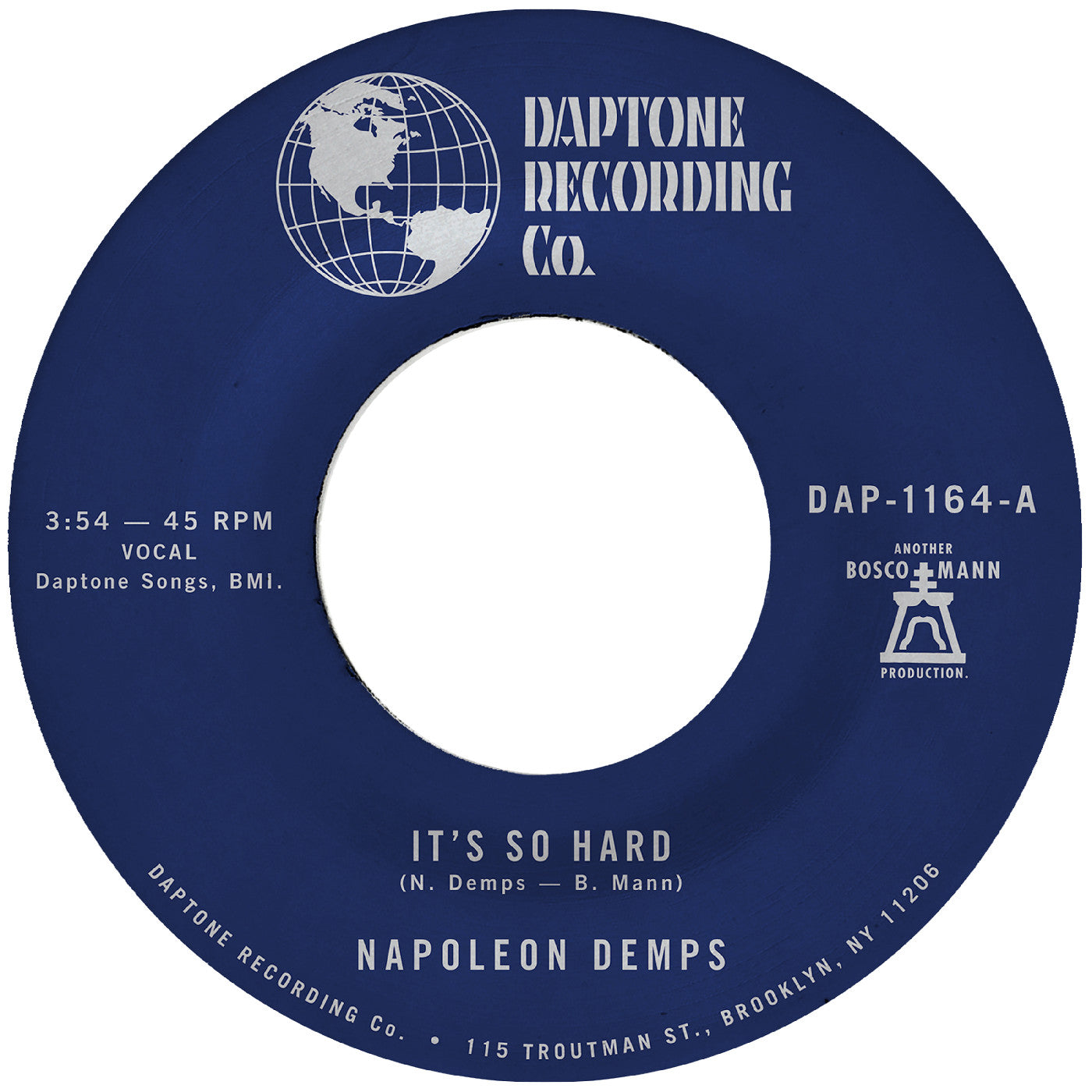 Napoleon Demps | It'S So Hard B/W It'S So Hard (Part Two) - Vinyl
