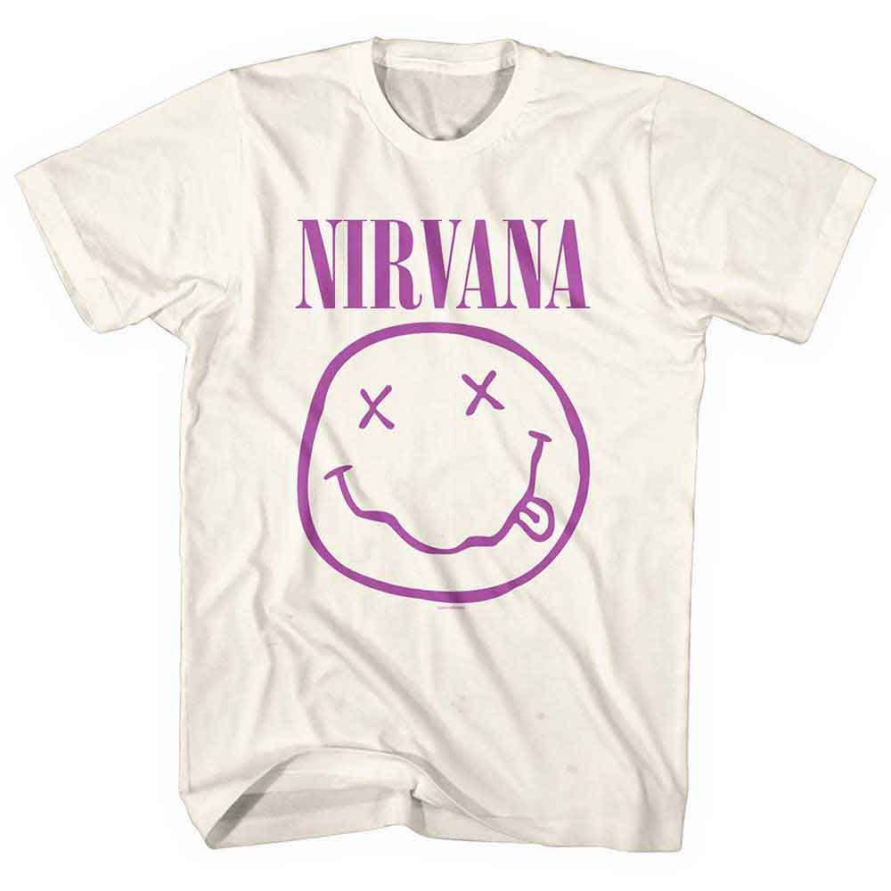 Nirvana | Purple Happy Face - T-Shirt Neutral