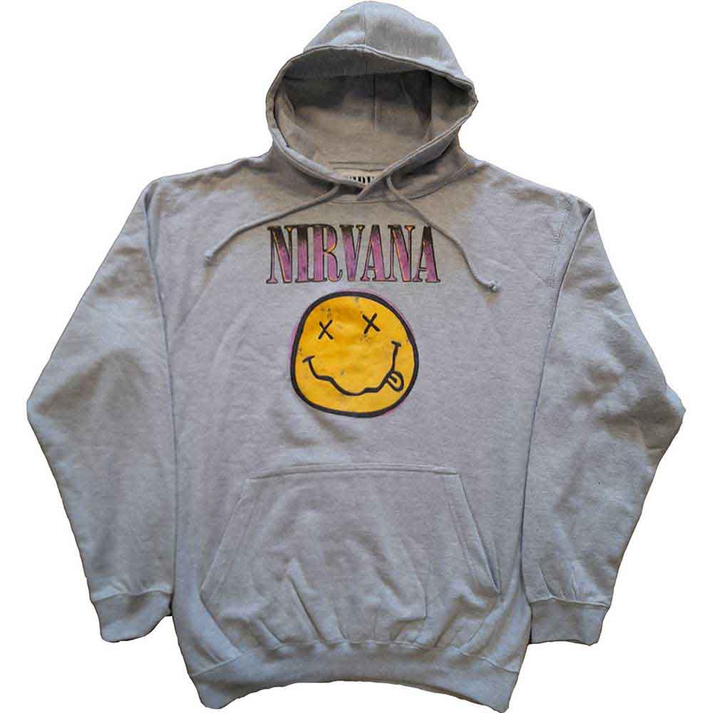 Nirvana | Xerox Happy Face Pink - Sweatshirt Grey