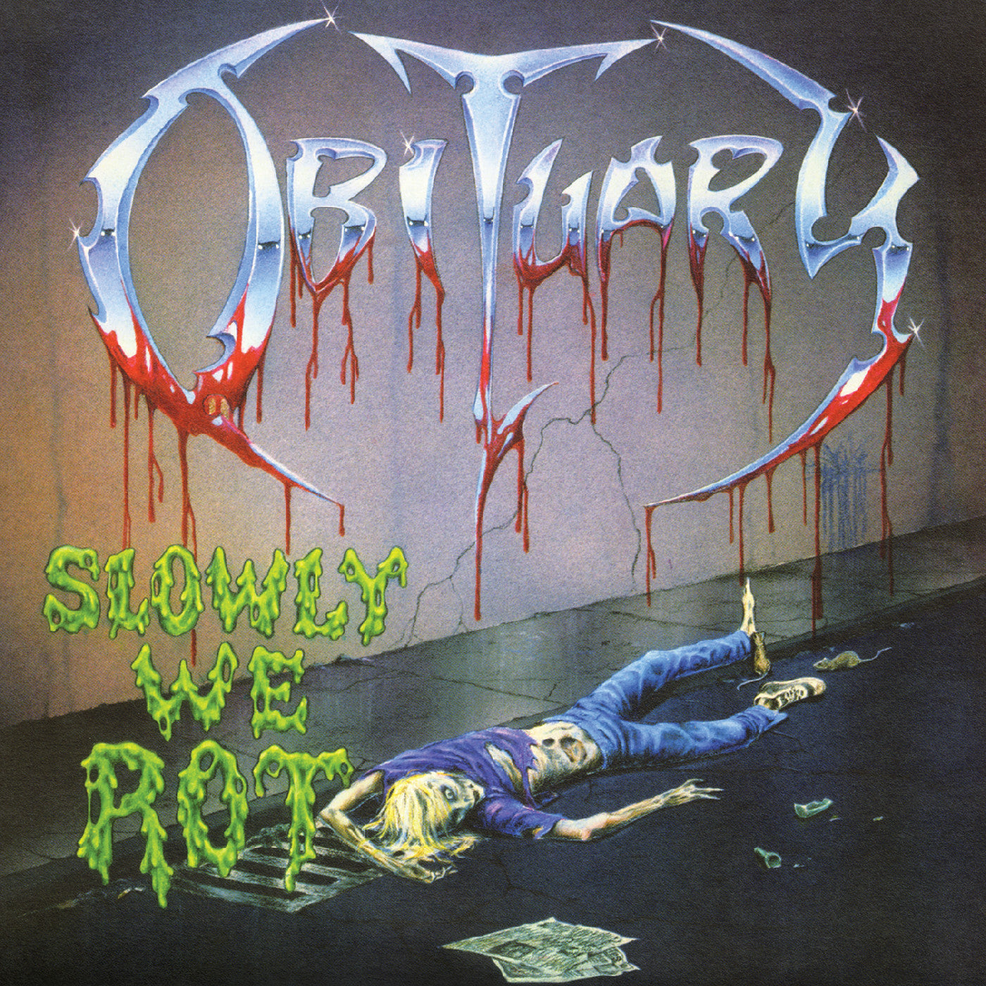 Obituary | Slowly We Rot (Remastered Expanded) (Corpse Blue With Blood Splatter Vinyl) - Vinyl